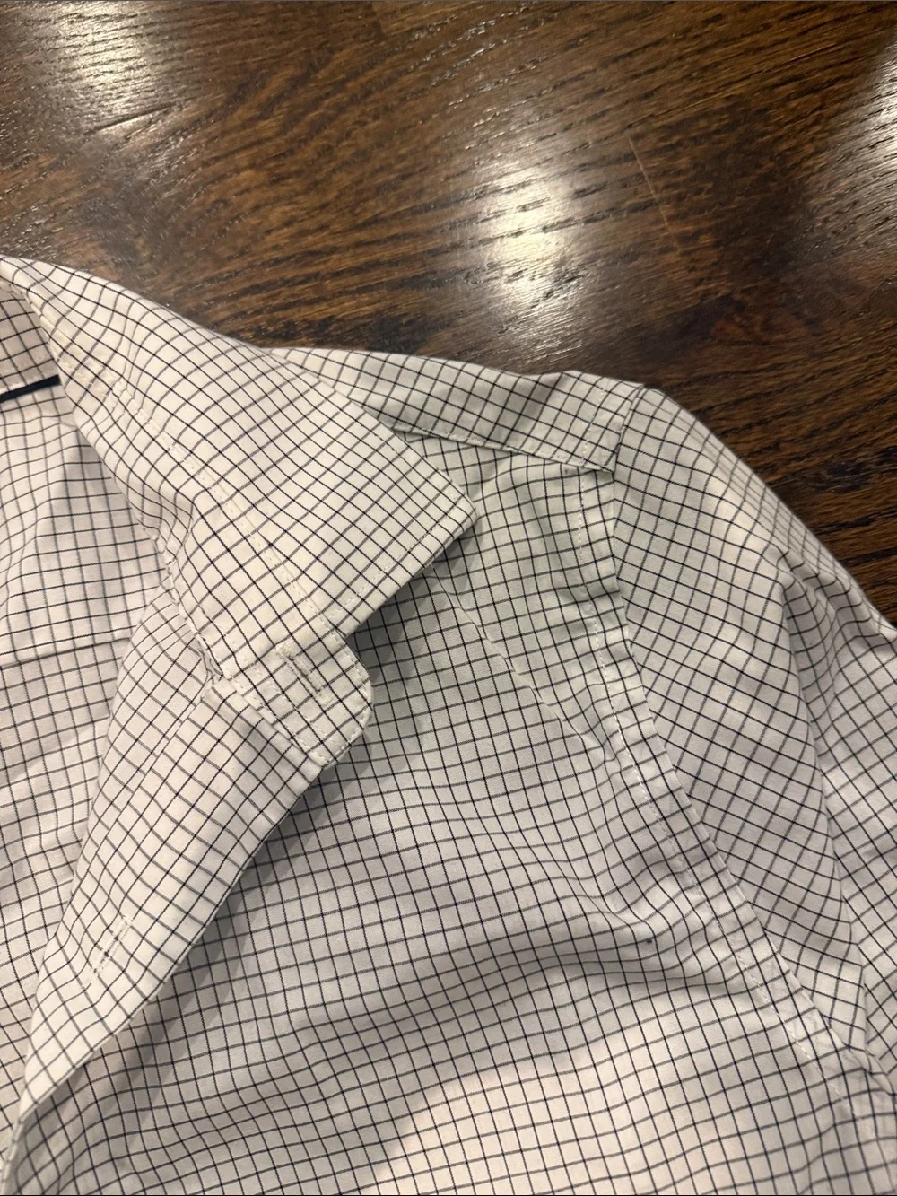 Bababa republic small Men's White Check Dress Shirt - Classic Button-Down